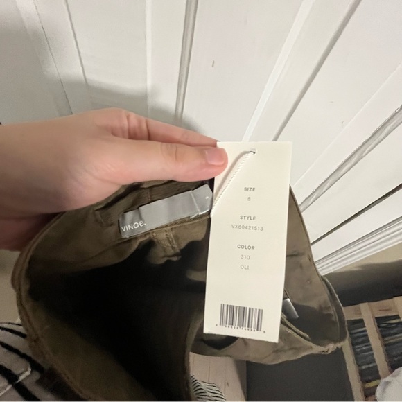 Vince Olive Green High Waisted Military Style Joggers Pants Size 8 V2 - Picture 6 of 10